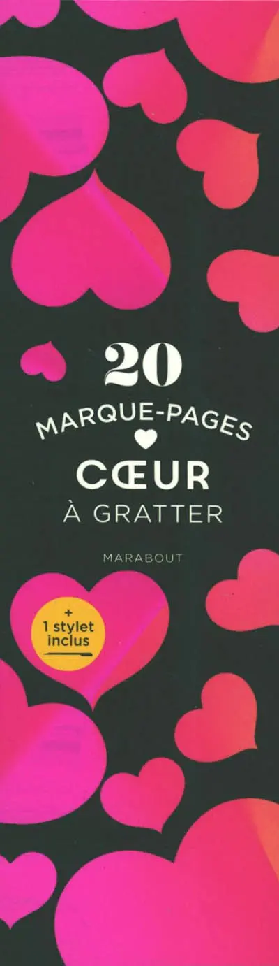 Coeur : 20 marque-pages à gratter