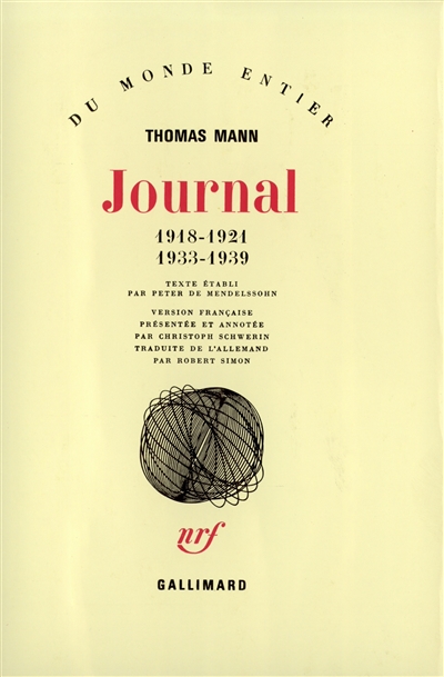 Journal. Vol. 1. 1918-1921, 1933-1939