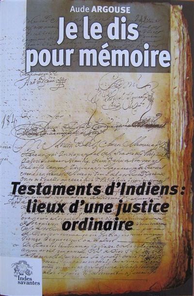 Je le dis pour mémoire :...