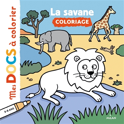 La savane : coloriage