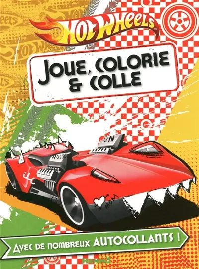 Hot Wheels : joue, colorie & colle : avec de nombreux autocollants !