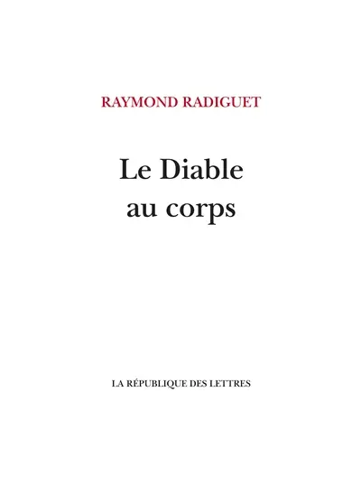 Le diable au corps