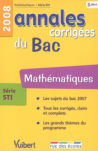 Mathématiques série STI : bac 2008