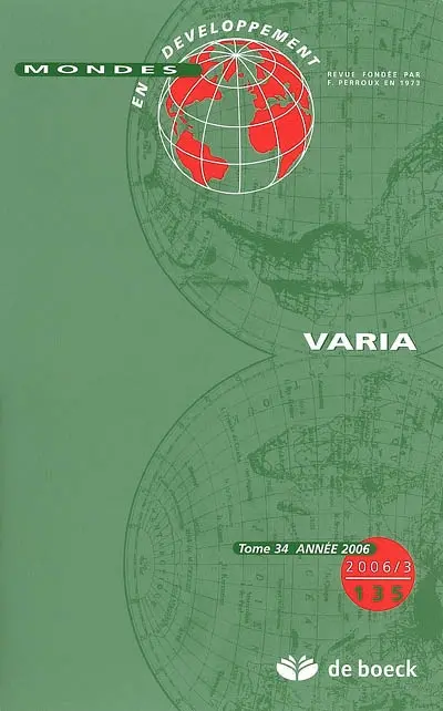Mondes en développement, n° 135