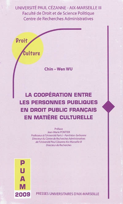 La coopération entre les personnes publiques en droit public français en matière culturelle