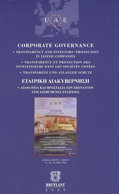 Corporate governance : transparency and investors' protection in listed companies...