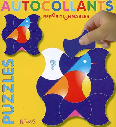 Autocollants puzzles repositionnables : couverture jaune