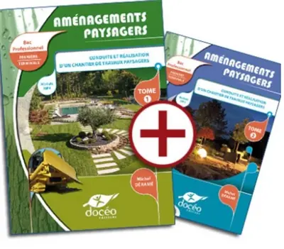 Aménagements paysagers, première, terminale bac professionnel : conduite et réalisation d'un chantier de travaux paysagers : pack 2 tomes