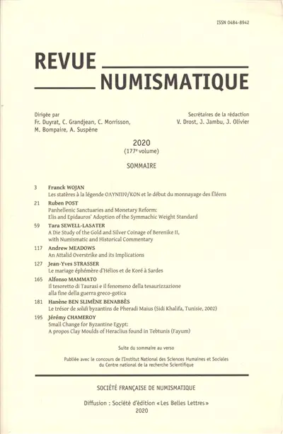 Revue numismatique, n° 177