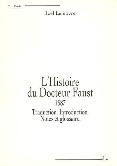 L'histoire du docteur Faust : 1587