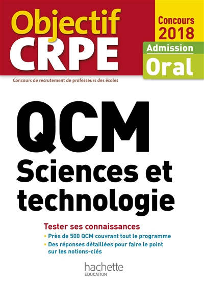 QCM sciences et technologie : admission, oral concours 2018