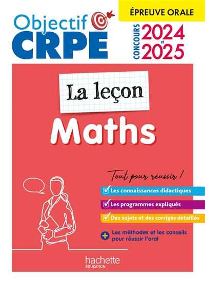 Maths, la leçon : épreuve orale : concours 2024 et 2025