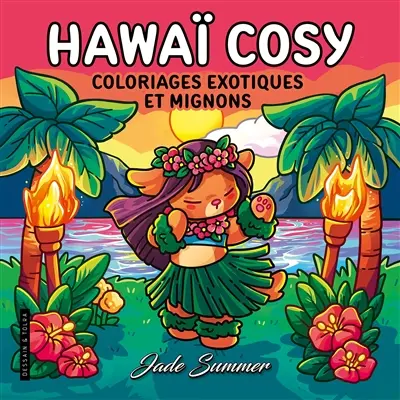Hawaï cosy : coloriages exotiques et mignons