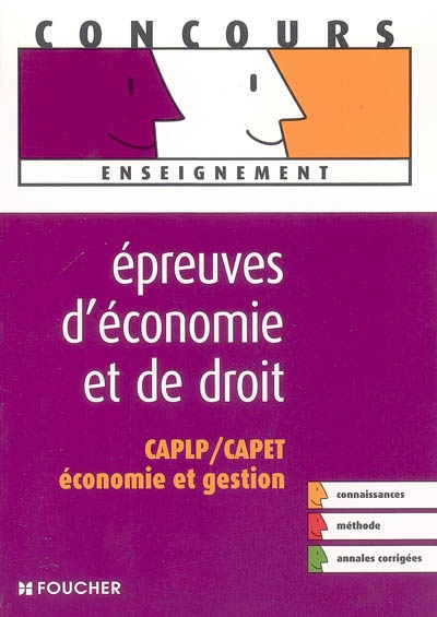 Epreuves d'économie et de droit, CAPLP-Capet économie et gestion