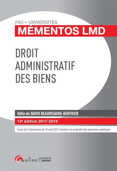 Droit administratif des biens : 2017-2018
