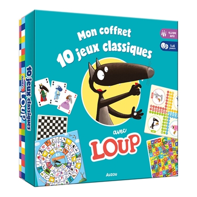 mon coffret 10 jeux classiques avec loup