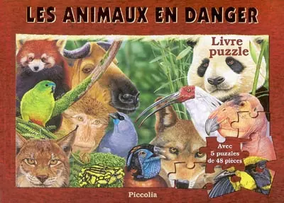 Les animaux en danger : livre puzzle