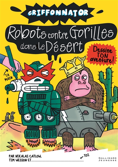 Robots contre gorilles dans le désert