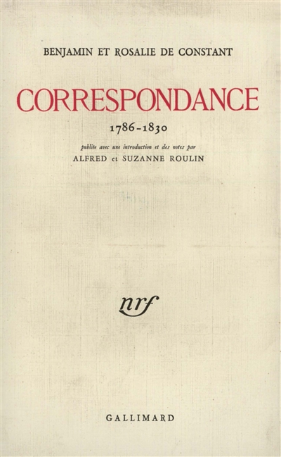 correspondance : 1786-1830