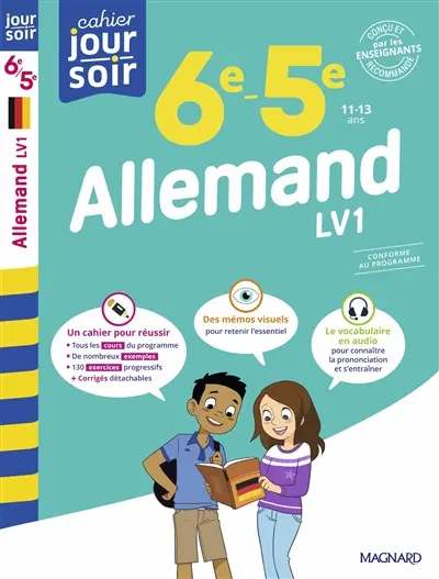 Allemand LV1 6e, 5e, 11-13 ans : conforme au programme
