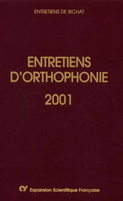 Entretiens d'orthophonie 2001