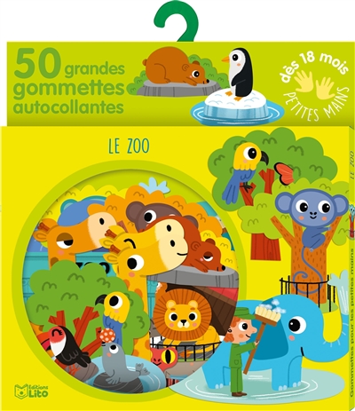 Le zoo : 50 grandes gommettes autocollantes