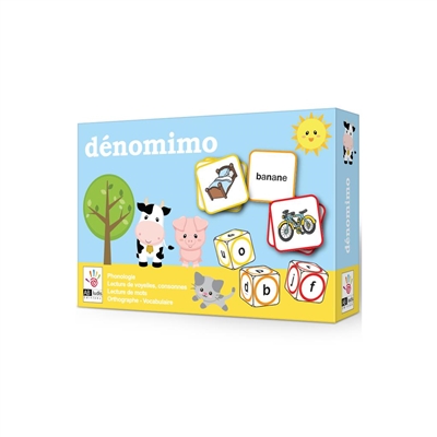 Dénomimo : phonologie, lecture de voyelles, consonnes, lecture de mots, orthographe, vocabulaire