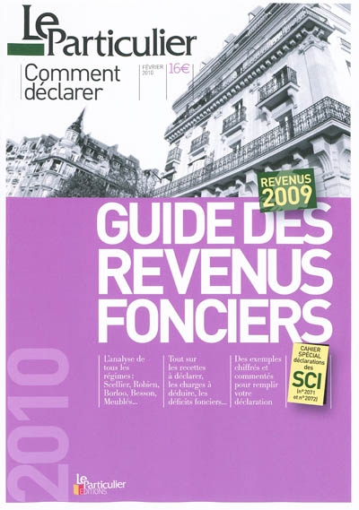 Guide des revenus fonciers 2009