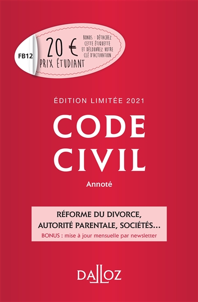Code civil 2021, annoté