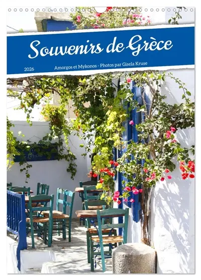 Souvenirs de Grèce (Calendrier mural 2026 DIN A3 horizontal), CALVENDO calendrier mensuel : Désir de Grèce