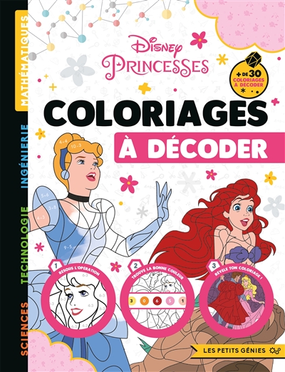 Disney princesses : coloriages à décoder