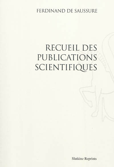 Recueil des publications scientifiques