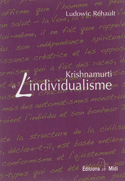 Krishnamurti et l'individualisme