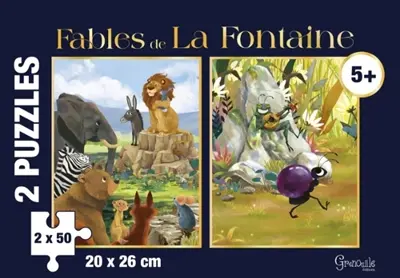 Fables de La Fontaine : coffret 2 puzzles
