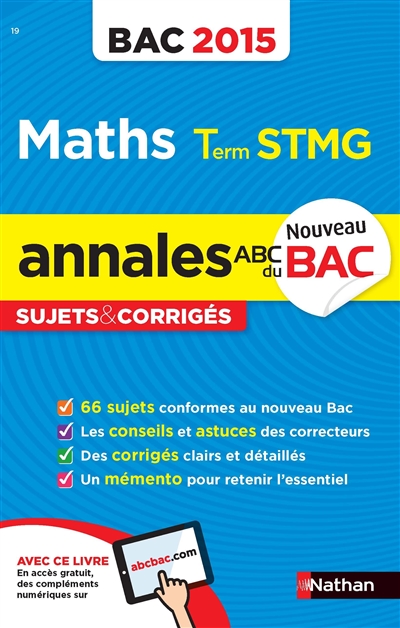 Mathématiques terminale STMG : bac 2015