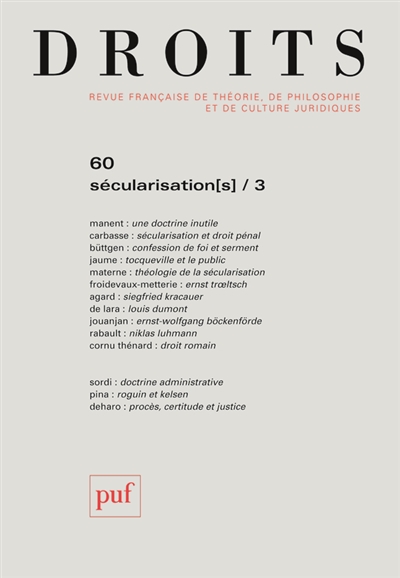 Droits, n° 60....