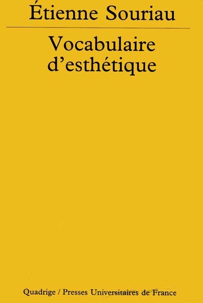 Vocabulaire d'esthétique