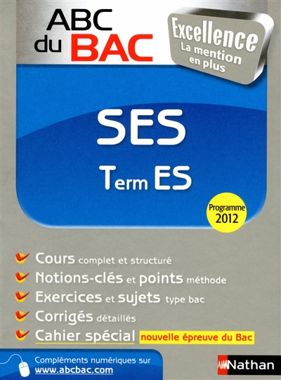 SES terminale ES : programme 2012
