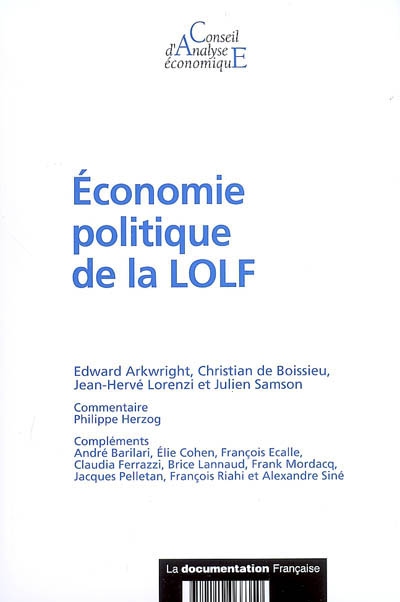 Economie politique de la LOLF