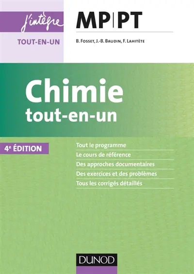 Chimie tout-en-un MP, PT