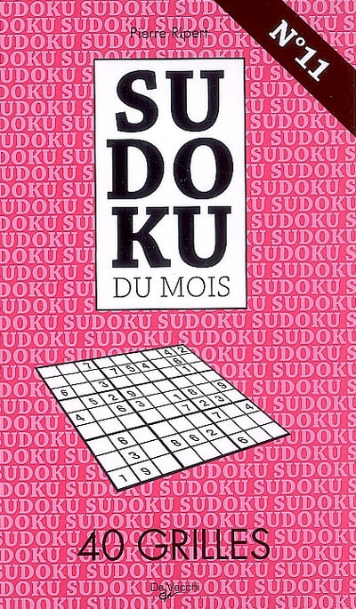 Sudoku du mois n° 11 : 40 grilles