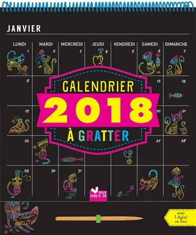 Calendrier 2018 à gratter