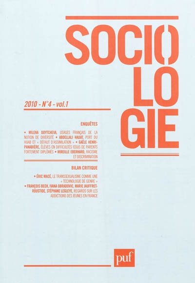 Sociologie, n° 4 (2010)