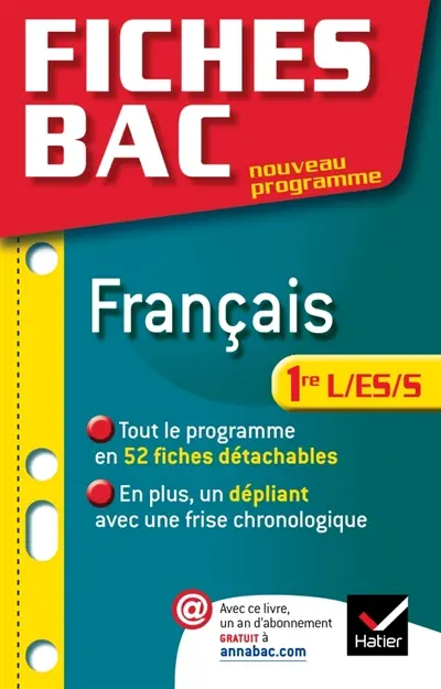 Français 1re L, ES, S : nouveau programme