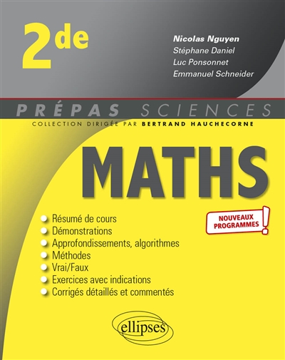 Maths 2de : nouveaux programmes