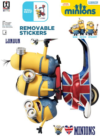 Minions : scooter paysage : sticker