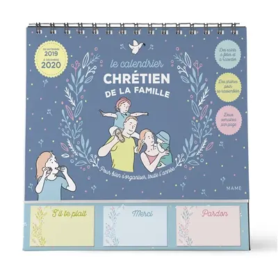 Le calendrier chrétien de la famille : de septembre 2019 à décembre 2020