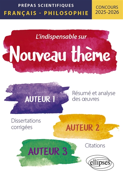 L'indispensable sur le nouveau thème : prépas scientifiques, français-philosophie, concours 2025-2026
