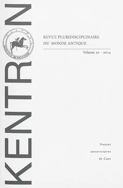 Kentron, n° 30. L'emprunt, une pratique d'écriture
