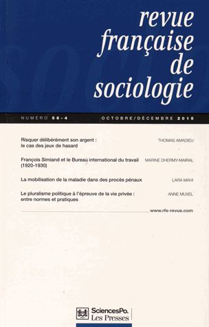 Revue française de sociologie, n° 56-4
